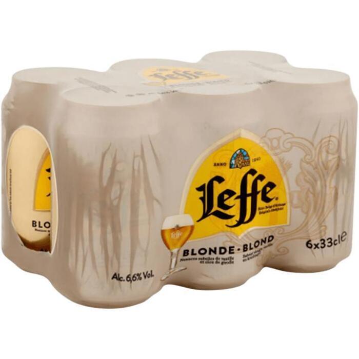 Leffe - Blond Belgisch Abdijbier - Blik - 6 x 330ML (6 × 33cl)