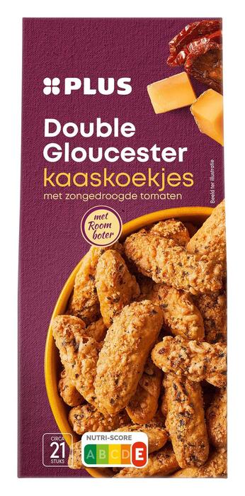 PLUS Kaaskoekjes zongedroogde tomaat (Zakje, 75g)