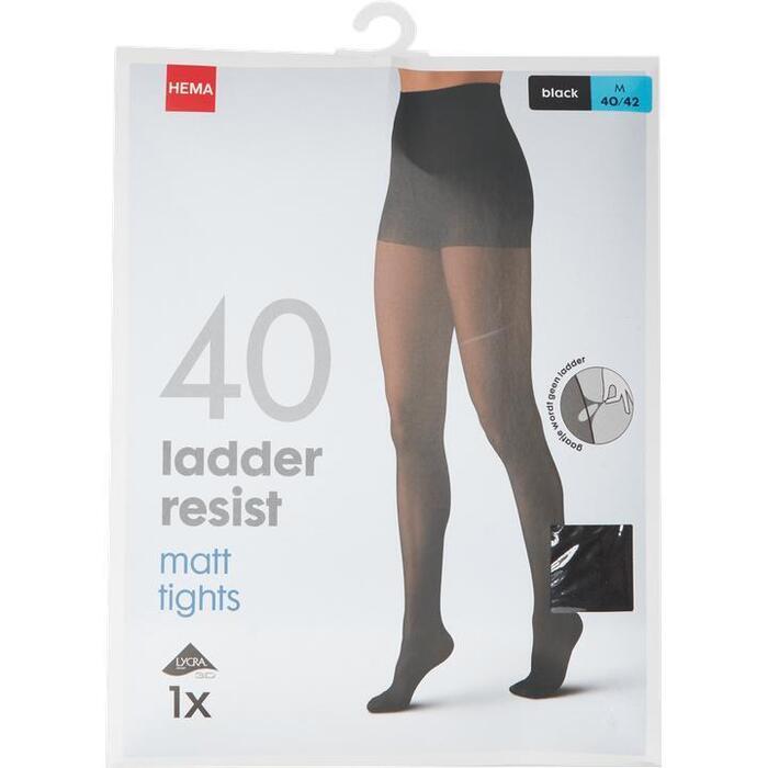 HEMA Panty Ladder Resist 40D, 40/42, Zwart, 1 stuk