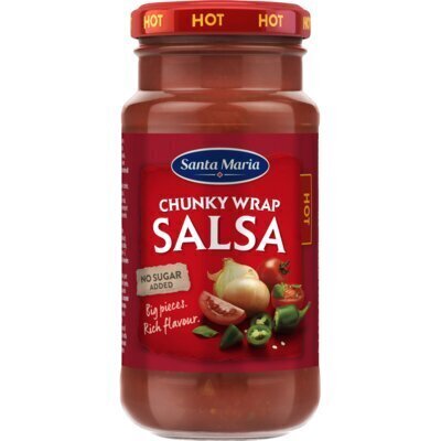 Santa Maria Chunky wrap salsa hot (Pot, 230g)