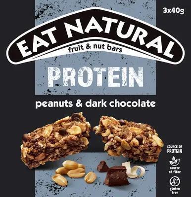 Eat Natural Protein packed repen pinda's & chocolade (3 × 40g)