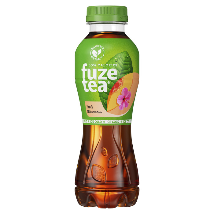 Fuze Tea Black Tea Peach Hibiscus 400 ml (plastic fles, 40cl)