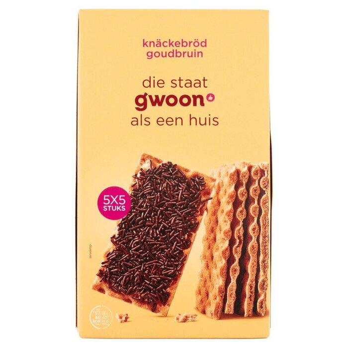 g'woon Knackebrood goudbruin (doos, 375g)
