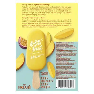 Ola Fruuji sorbetijs mango passievrucht (280ml)