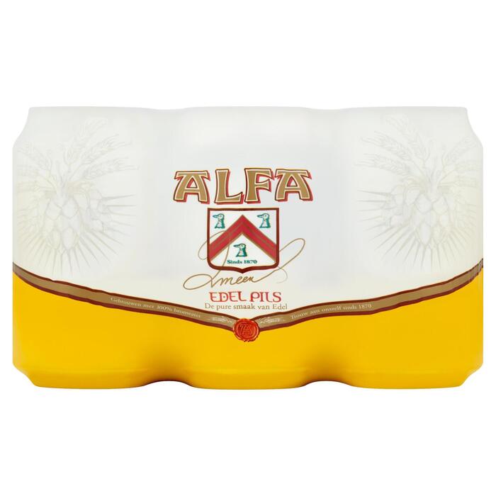 Alfa Edel Pils Blikken 6 x 33 cl (Set, 1.98L)