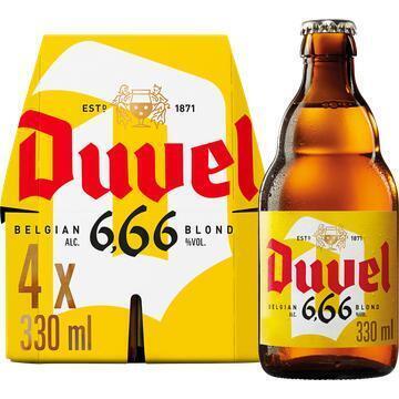 Duvel Belgian Blond Fles 4 x 330 ml (Set, 1.32L)