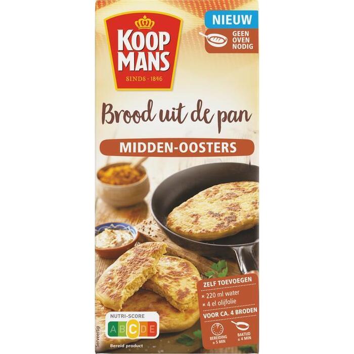 Koopmans Brood uit de Pan Midden-Oosters flatbread bakmix (400g)