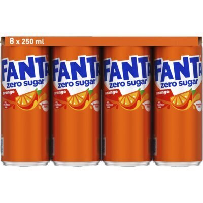 Fanta Orange No Sugar 250 ml (8 × 250ml)