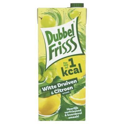 Dubbelfrisss 1Kcal witte druif citroen (Pak, 1.5L)