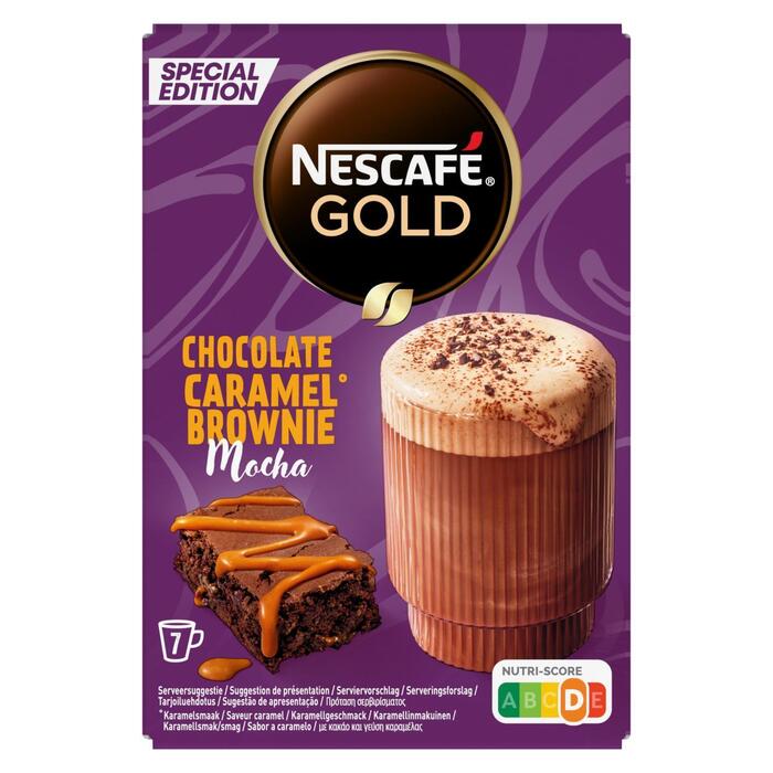 Nescafé Gold Chocolate Karamelsmaak Brownie Mocha Special Edition 7 x 21,4 g (150g)