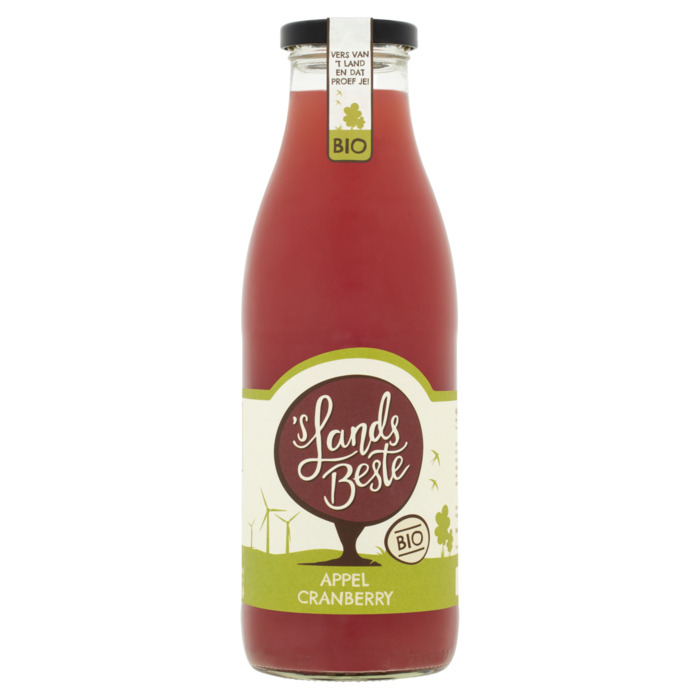 sLandsBeste Sap Bio Appel Cranberry 0.75 l Fles (0.75L)