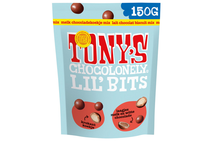 Tony's Chocolonely Lil'bits melk wit chocokoek (150g)