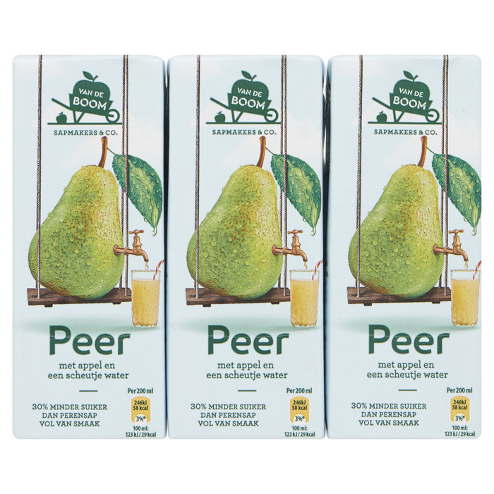 Van de Boom Peer met scheutje water 30% min suiker (6 × 200ml)