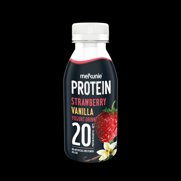 Melkunie PROTEIN yogurt drink strawberry & vanilla 330 ml (33cl)