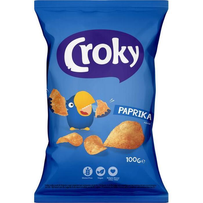 Croky Chips Paprika 100 gram (zak, 100g)