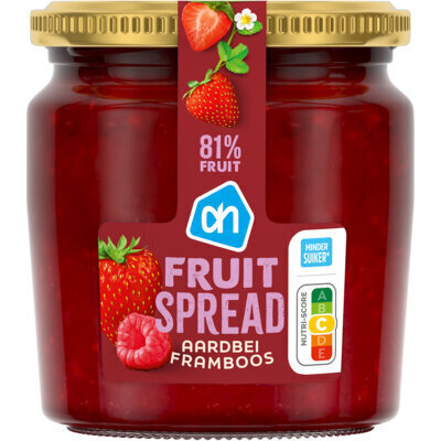 AH Fruitspread aardbei framboos (335g)