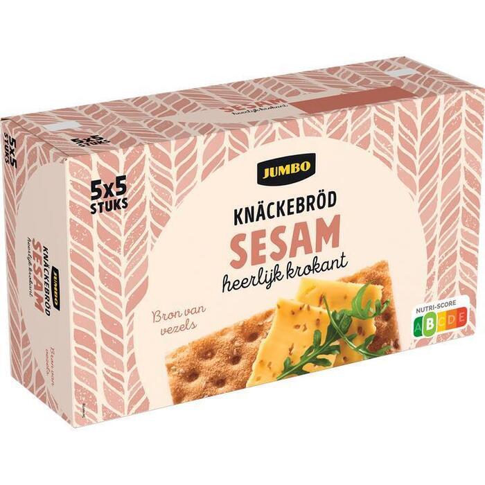 Jumbo Knäckebröd Sesam 5 x 5 Stuks (375g)