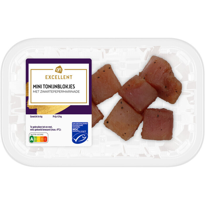 AH Excellent Mini tonijnblokjes (140g)