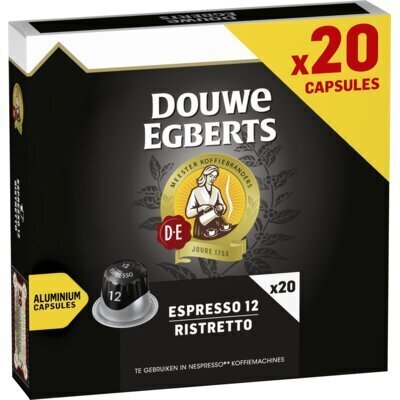 Douwe Egberts Espresso Ristretto Koffiecups Voordeelpak 20 Stuks (104g)