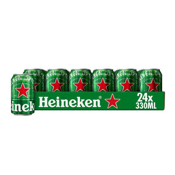 Heineken Premium Pilsener Bier Blik 24 x 33 cl Tray (24 × 33cl)