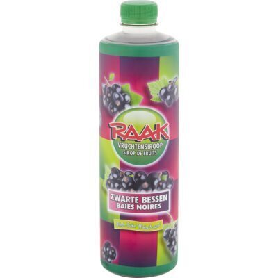 Raak Vruchtensiroop Zwarte Bessen 0, 75L (Fles, 0.75L)