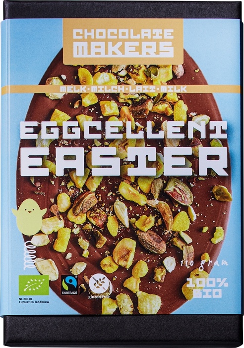 Melk chocolade ei pistache (110g)