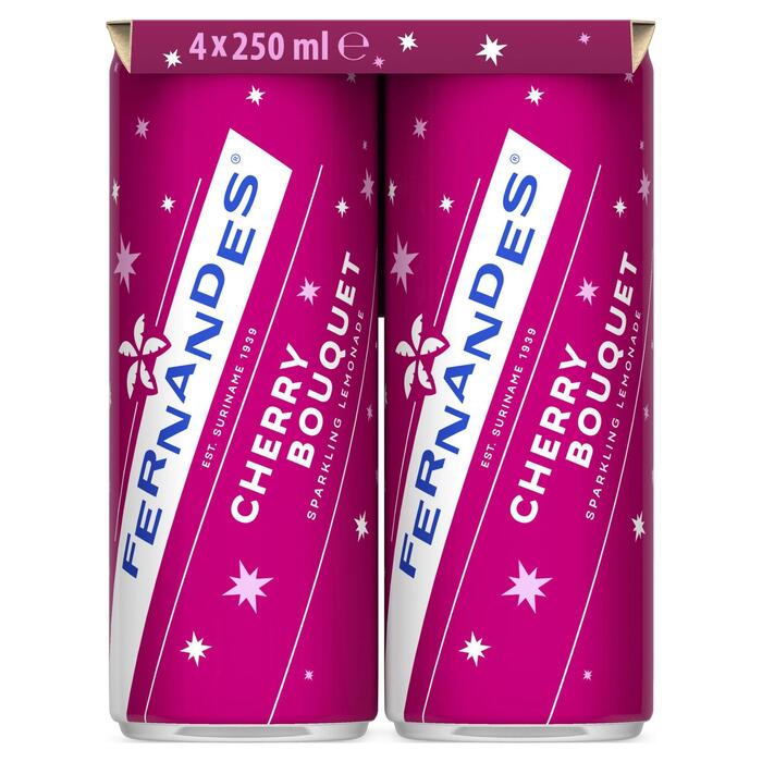 Fernandes Cherry Bouquet Sparkling Lemonade 4 x 250 ml (blik, 4 × 250ml)