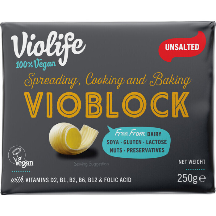 Vioblock Plantboter Ongezouten 250 g (250g)