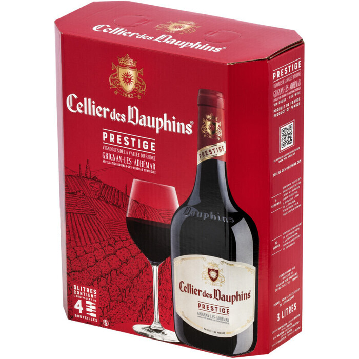 Les Dauphins Cellier des dauphins rouge wijntap (3L)