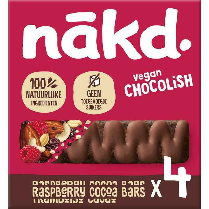 Nakd. Fruit- & notenrepen raspberry chocolish
