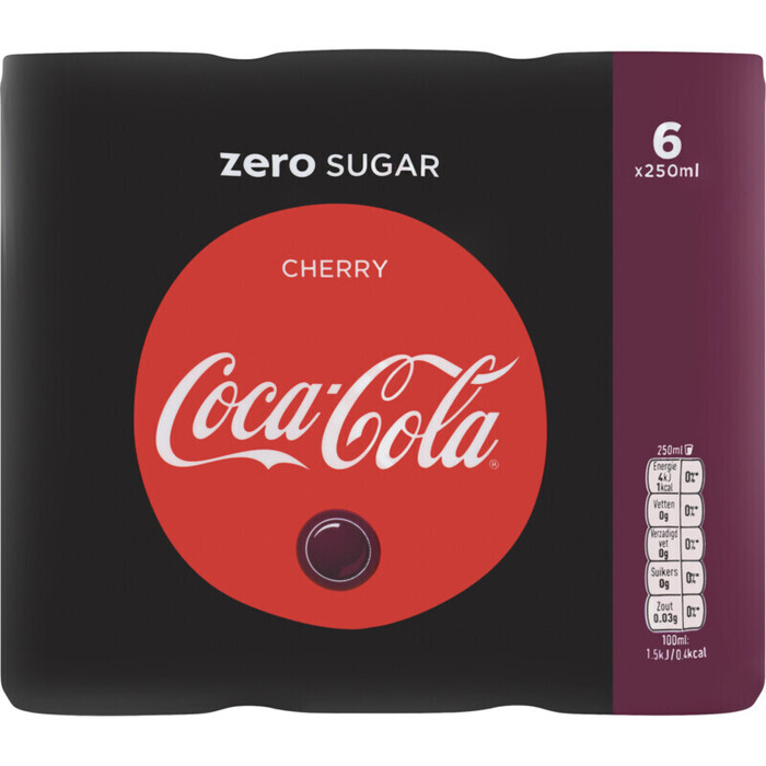 Coca-Cola Zero Cherry Blik 0.25L 1x (1.5L)