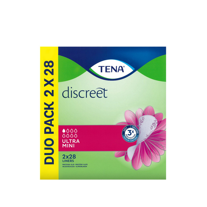 TENA Lady Discreet Ultra Mini Inlegkruisjes Duo Pack 2 x 28 Stuks