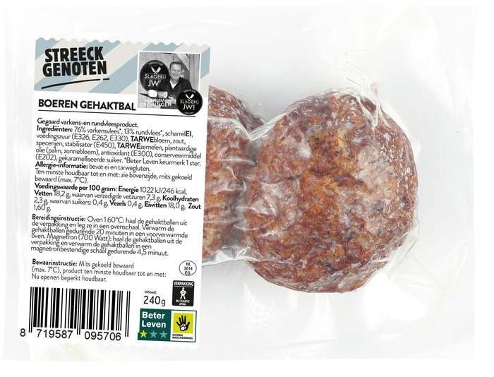 Streeckgenoten Boeren gehaktbal (2 × 120g)