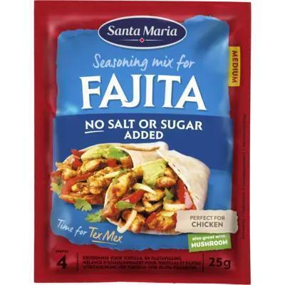 Santa Maria Fajita Kruidenmix geen zout toegevoegd 25 g (25g)