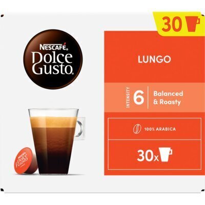 Nescafé Dolce Gusto Lungo Koffie 30 x 5,6 g (doos, 30 × 5.6g)