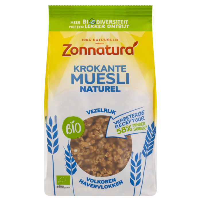 Zonnatura Krokante muesli naturel (375g)