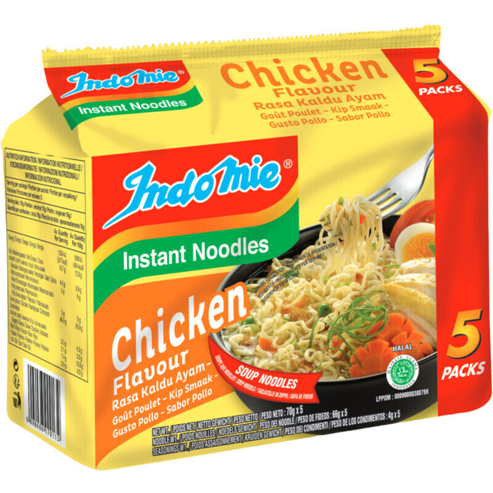 Indo Mie Instant Noodles Kip Smaak 70 g (5 × 70g)