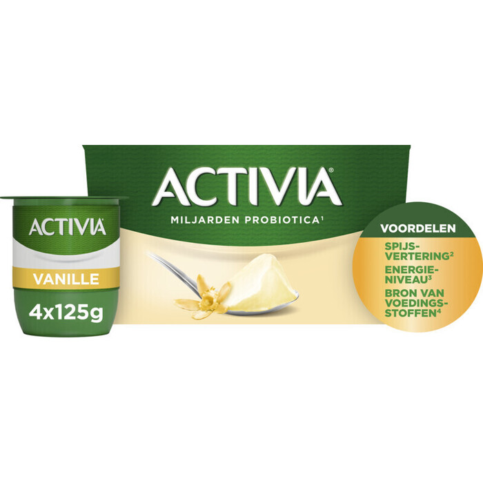 Activia Vanille stand (4 × 125g)