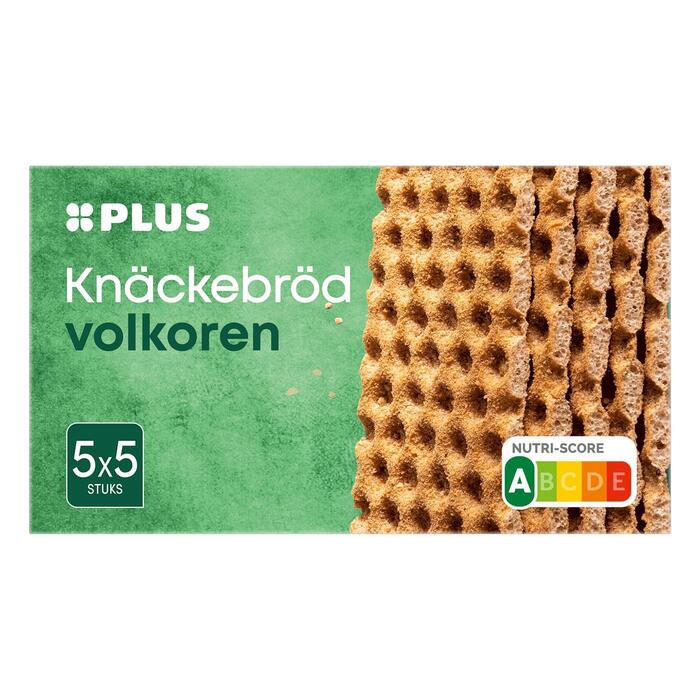 PLUS Knackebrod volkoren (Doos, 375g)