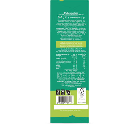 Delicata Reep melkchocolade hazelnoot (200g)