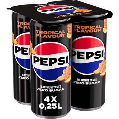 Pepsi Tropical flavour zero sugar 4-pack (1L)
