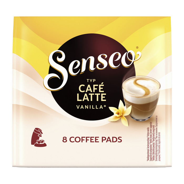 Café latte vanilla koffiepads (8 × 11.5g)