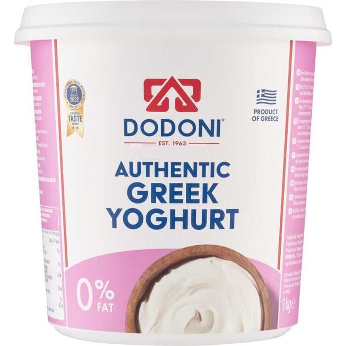 DODONI Authentic Greek Yoghurt 0% Fat 1 kg (1kg)