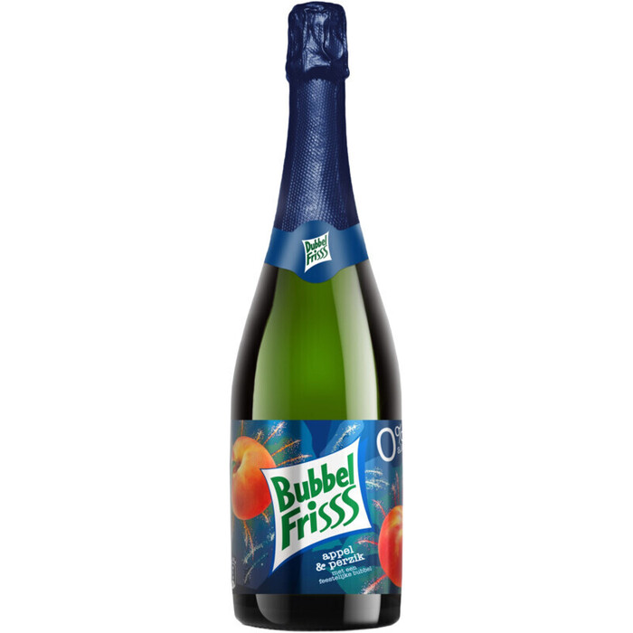 Dubbelfrisss Bubbelfrisss Appel & Perzik (Fles, 0.75L)