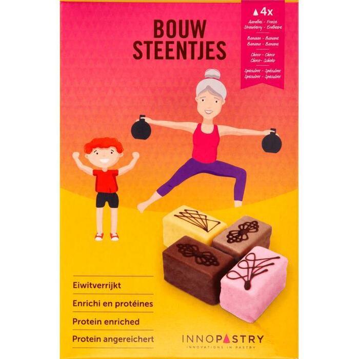 Innopastry Bouw Steentjes Aardbei Banaan Choco Speculoos 4 x 55g (220g)