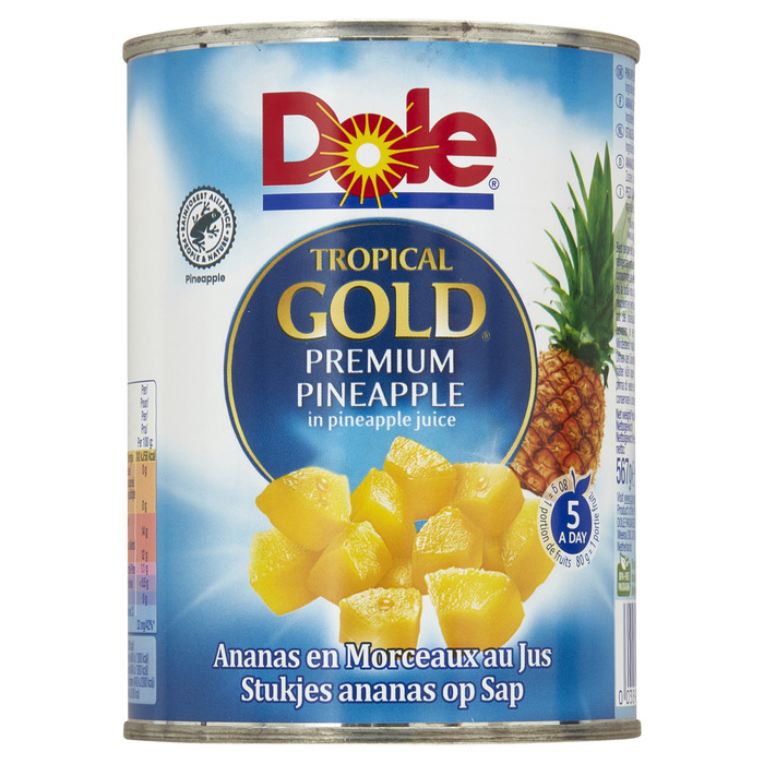 Dole Tropical Gold Ananaschunks op Sap 567 g (567g)