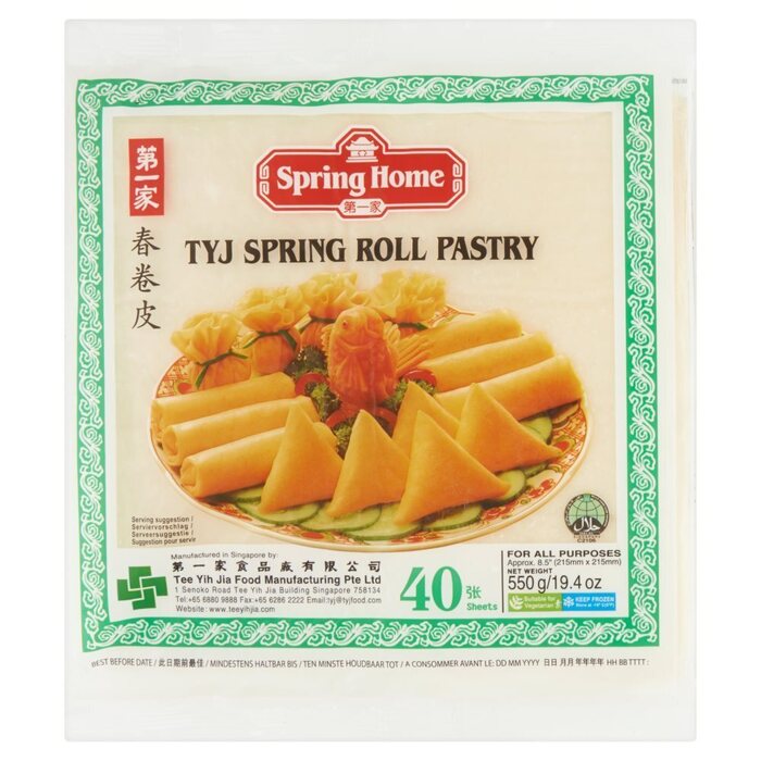 Spring Home TYJ Spring Roll Pastry 40 Blad 500 g (Zak, 550g)