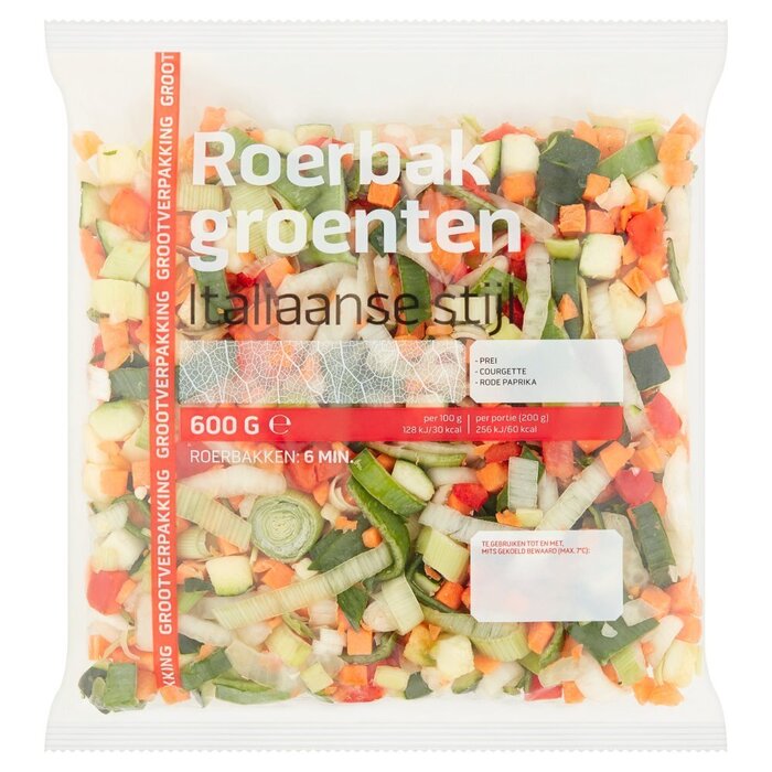 Roerbak Groenten Italiaanse Stijl Grootverpakking 600 g (600g)