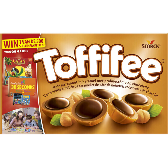 Toffifee Hele Hazelnoot in Caramel met Pralinécrème en Chocolade 15 Stuks 125g (doos, 125g)