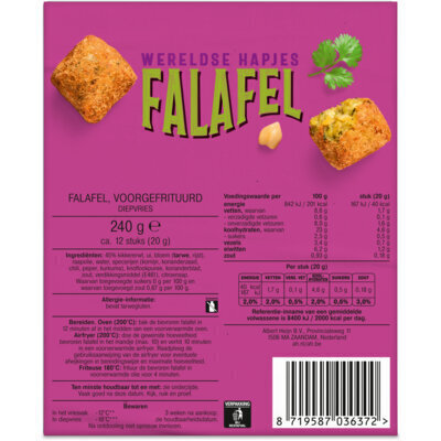 AH Wereldse hapjes falafel (240g)